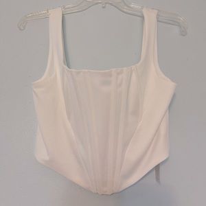 White corset top